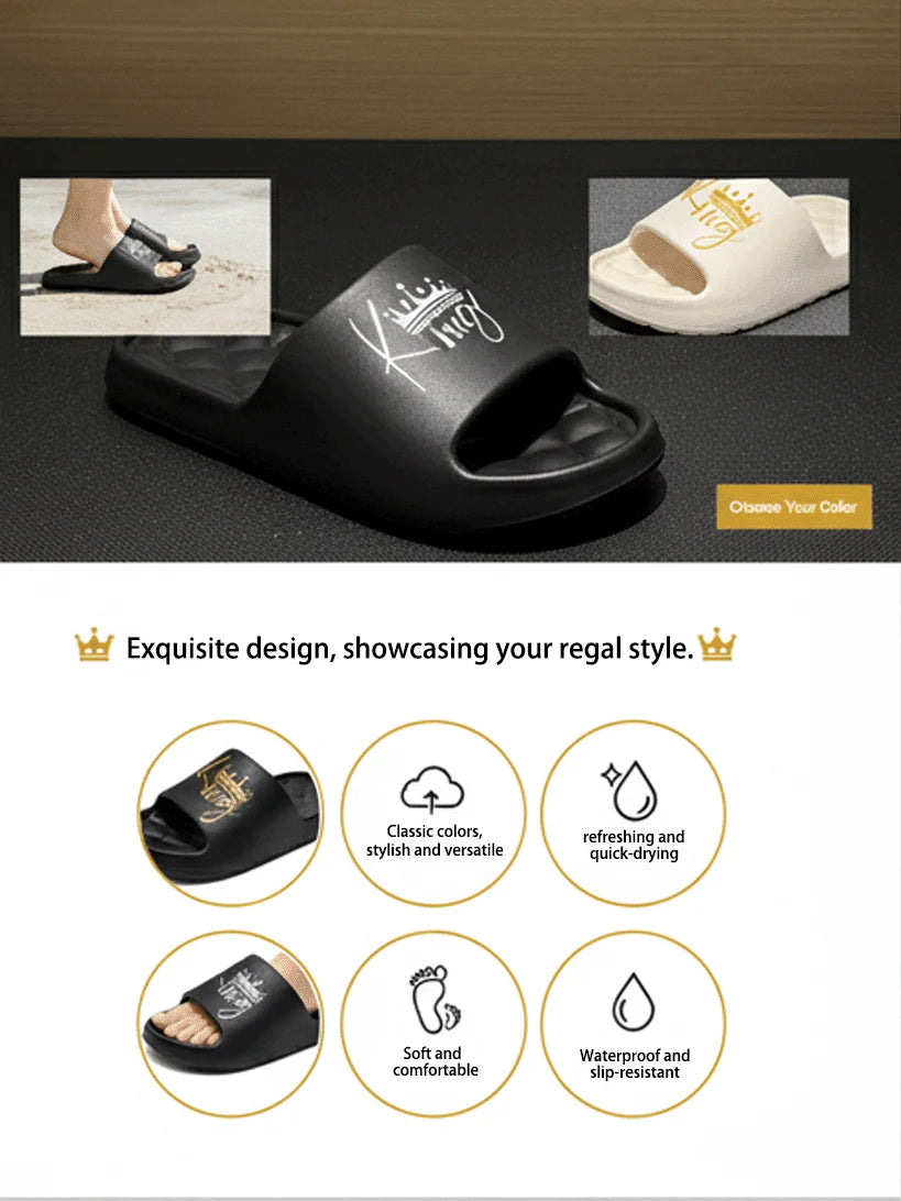 New Casual Innovative Design Men's Shoes Eva Soft Sole Lightweight Home Slippers High Quality Exclusive Brand Slippers