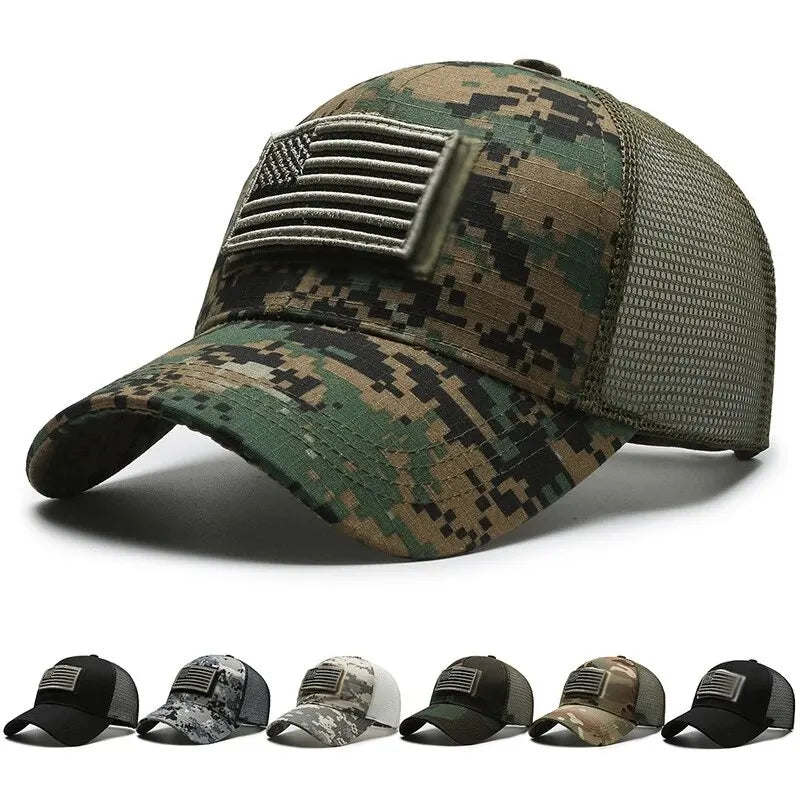 Baseball cap made of breathable mesh with embroidered details and sun protection for outdoor activities.