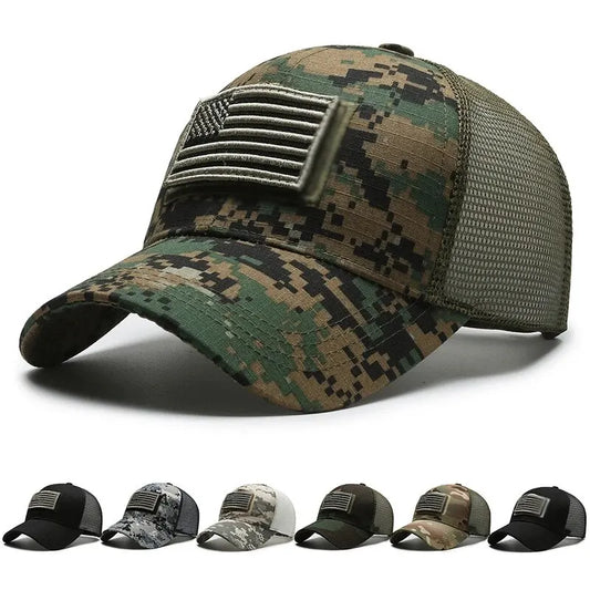 Baseball cap made of breathable mesh with embroidered details and sun protection for outdoor activities.