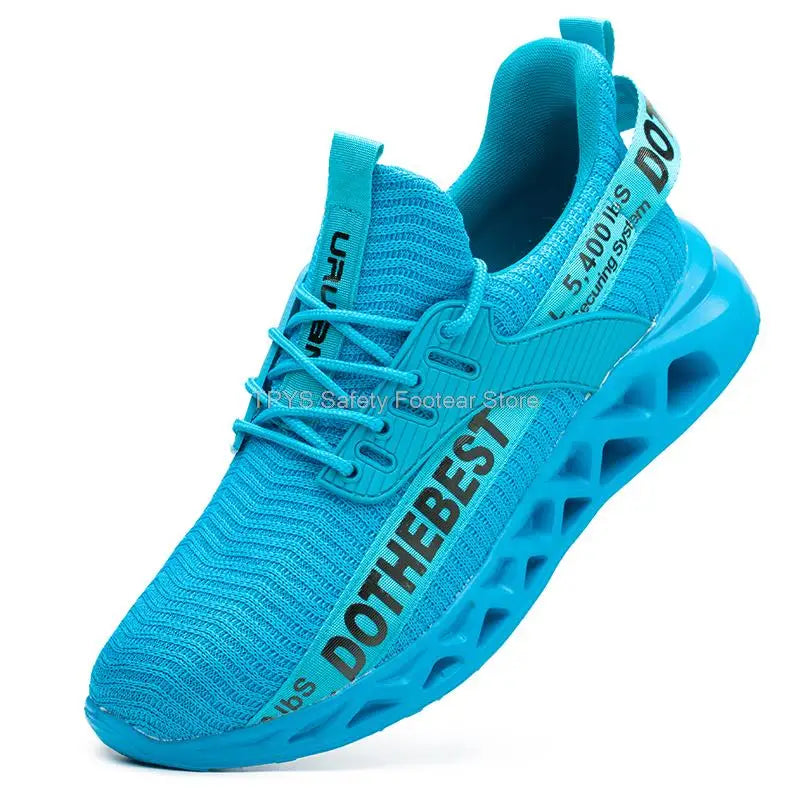 Dothebest anti-puncture safety shoes with steel toe cap.