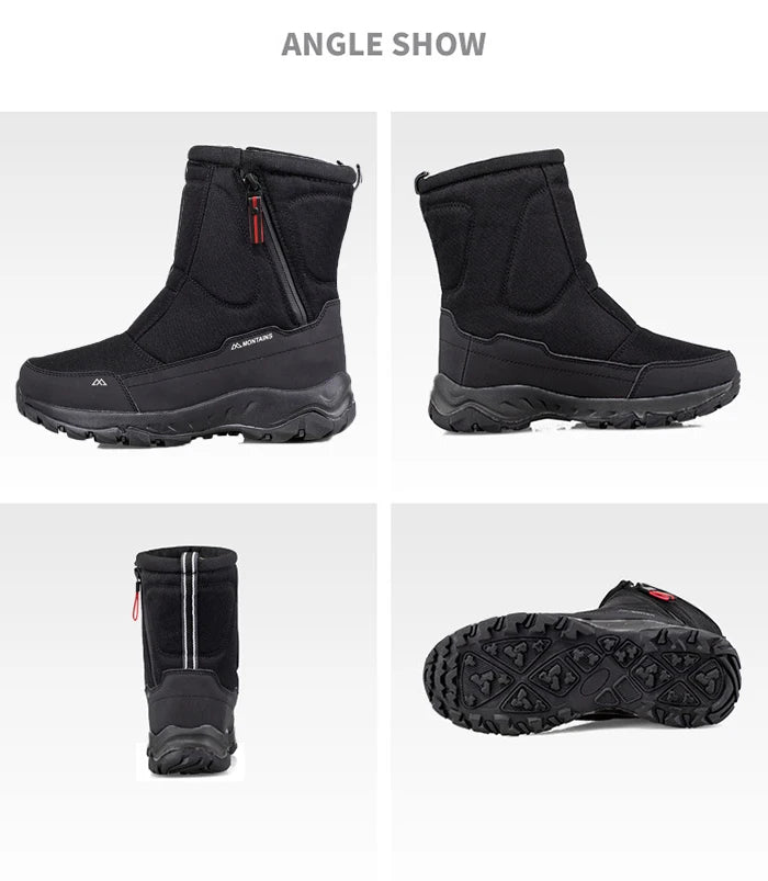 Men's Winter Waterproof Insulated Shell Warm Inner Comfortable Outdoor Snow Boots