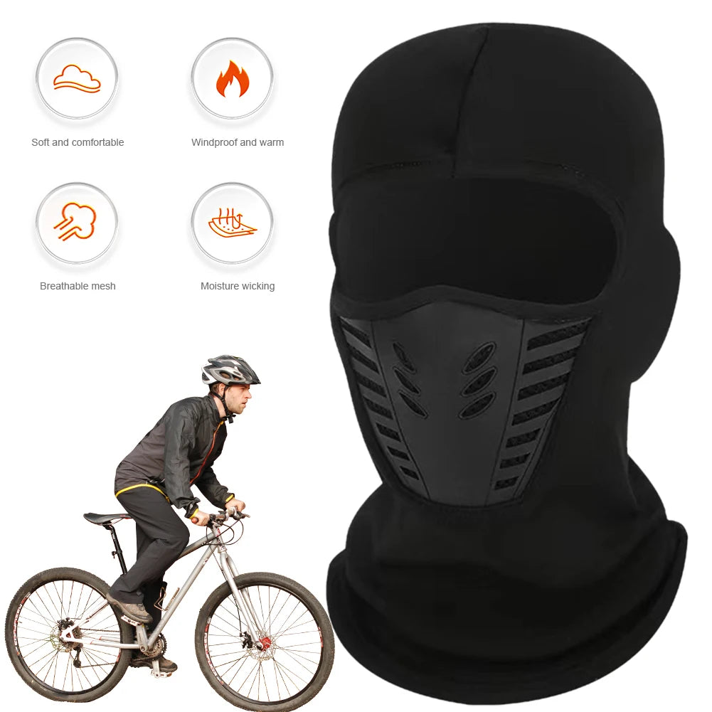 Winter Outdoor Cycling Full Face Mask Windproof Dustproof Keep Warm Face Cover Ski Head Cover Motorcycle Riding Balaclava Cap