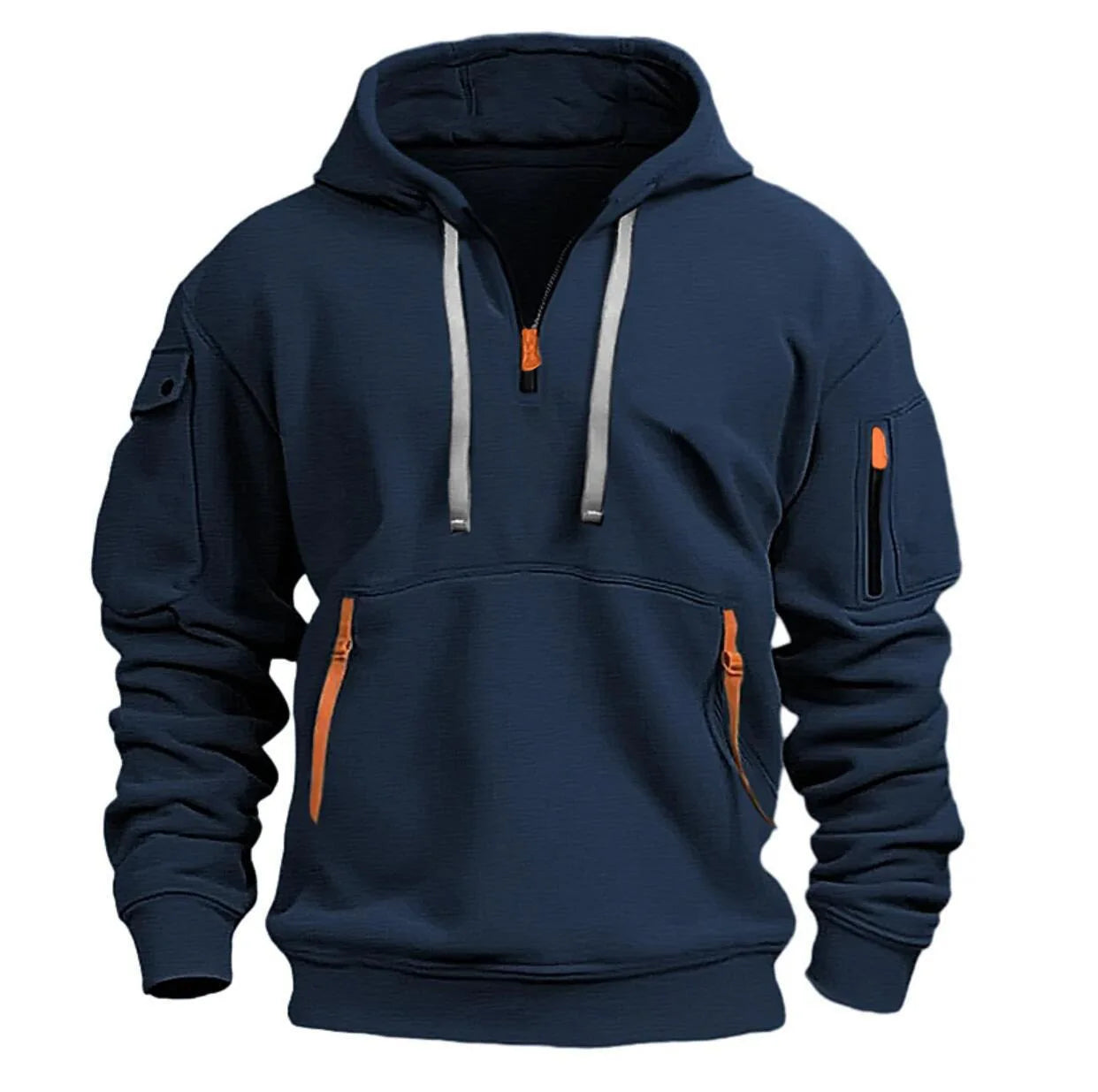 Casual shirt with hood and zipper, multiple pockets and fleece lining, new release 2026.