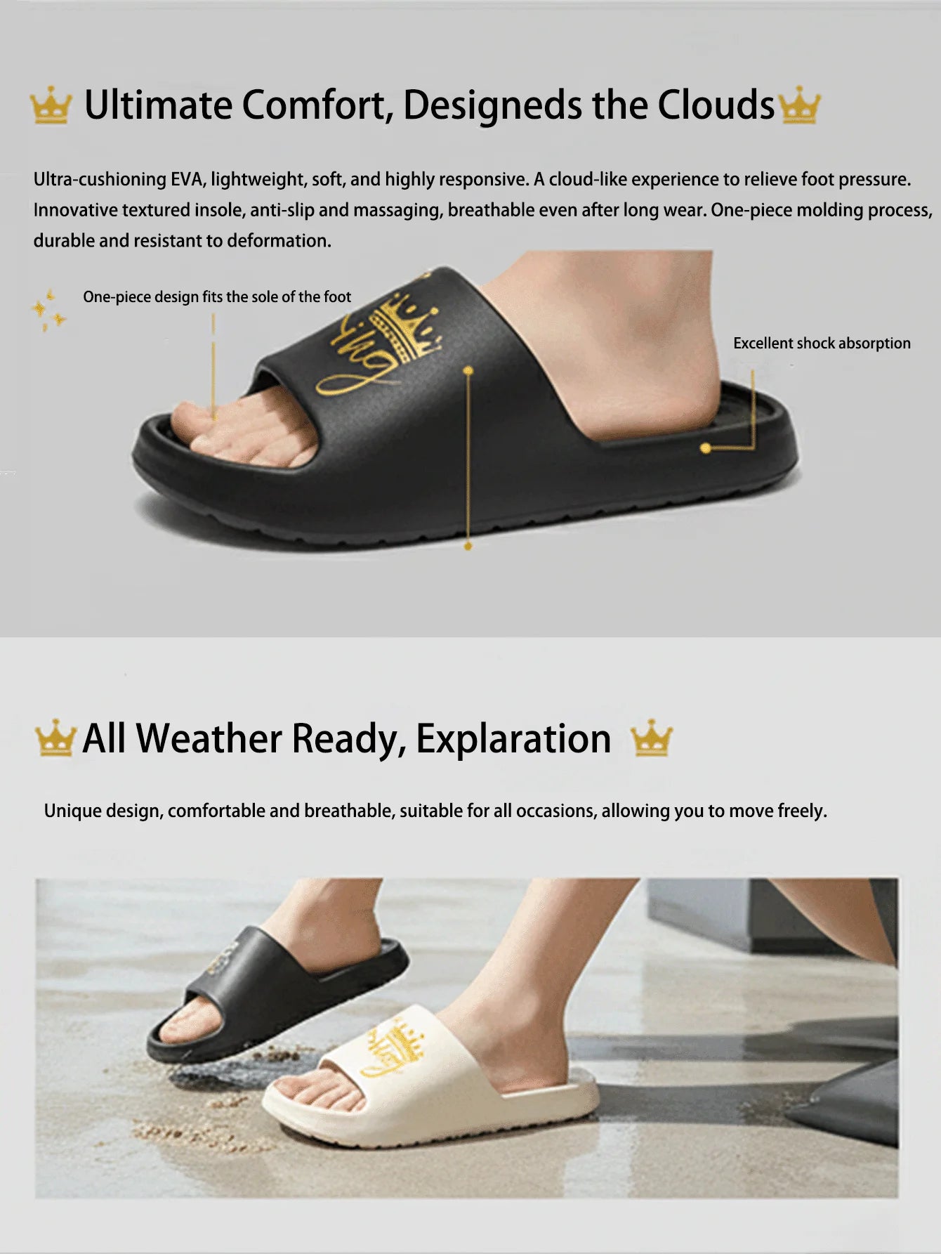 New Casual Innovative Design Men's Shoes Eva Soft Sole Lightweight Home Slippers High Quality Exclusive Brand Slippers